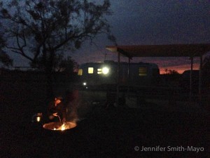 YEAH! It rained and the fire ban was lifted! Campfire at San Angelo State Park, San Angelo, Texas.