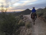 Matt and Dusty make their way along the mountain trail.