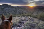 We pause for a moment to enjoy the sunset.