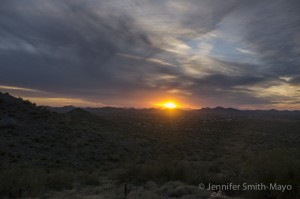 Sunset view from the trail.