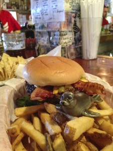 Mmm, a burger and fries….