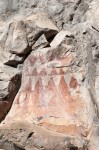 Pictograph on rock wall of Trail to the Past