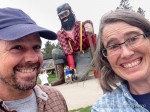 Team Gritty visits the Birthplace of Paul Bunyan, Akeley, Minnesota