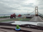 Antique Tractor Parade over the Mighty Mac (Mackinac Bridge), Michigan