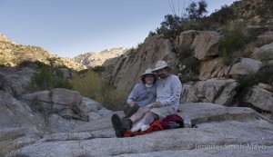Lunch in the shade at Romero Pools, Catalina State Park, Tuscon, Arizona